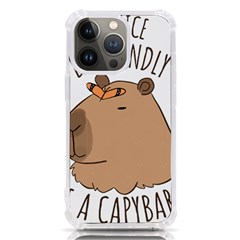 Capybara T- Shirt Be Nice Be Friendly Be A Capybara T- Shirt Yoga Reflexion Pose T- Shirtyoga Reflexion Pose T- Shirt Iphone 13 Pro Tpu Uv Print Case by hizuto