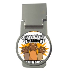 Veterinary Medicine T- Shirt Veterinary Receptionist Funny Veterinarian Hero Vet Med Life T- Shirt Money Clips (round)  by ZUXUMI