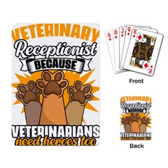 Veterinary Medicine T- Shirt Veterinary Receptionist Funny Veterinarian Hero Vet Med Life T- Shirt Playing Cards Single Design (rectangle) by ZUXUMI