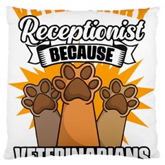 Veterinary Medicine T- Shirt Veterinary Receptionist Funny Veterinarian Hero Vet Med Life T- Shirt Standard Premium Plush Fleece Cushion Case (two Sides) by ZUXUMI