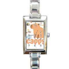 Capybara T- Shirt Bee Cappy - A Cute Capybara And A Bee Illustration T- Shirt Yoga Reflexion Pose T- Shirtyoga Reflexion Pose T- Shirt Rectangle Italian Charm Watch by hizuto