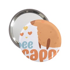 Capybara T- Shirt Bee Cappy - A Cute Capybara And A Bee Illustration T- Shirt Yoga Reflexion Pose T- Shirtyoga Reflexion Pose T- Shirt 2 25  Handbag Mirrors by hizuto