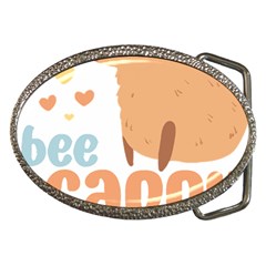 Capybara T- Shirt Bee Cappy - A Cute Capybara And A Bee Illustration T- Shirt Yoga Reflexion Pose T- Shirtyoga Reflexion Pose T- Shirt Belt Buckles by hizuto