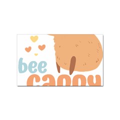 Capybara T- Shirt Bee Cappy - A Cute Capybara And A Bee Illustration T- Shirt Yoga Reflexion Pose T- Shirtyoga Reflexion Pose T- Shirt Sticker (rectangular) by hizuto