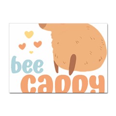 Capybara T- Shirt Bee Cappy - A Cute Capybara And A Bee Illustration T- Shirt Yoga Reflexion Pose T- Shirtyoga Reflexion Pose T- Shirt Sticker A4 (10 Pack) by hizuto