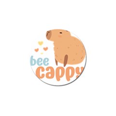 Capybara T- Shirt Bee Cappy - A Cute Capybara And A Bee Illustration T- Shirt Yoga Reflexion Pose T- Shirtyoga Reflexion Pose T- Shirt Golf Ball Marker by hizuto