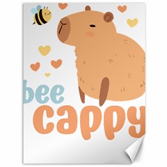 Capybara T- Shirt Bee Cappy - A Cute Capybara And A Bee Illustration T- Shirt Yoga Reflexion Pose T- Shirtyoga Reflexion Pose T- Shirt Canvas 36  X 48  by hizuto