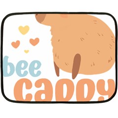 Capybara T- Shirt Bee Cappy - A Cute Capybara And A Bee Illustration T- Shirt Yoga Reflexion Pose T- Shirtyoga Reflexion Pose T- Shirt Fleece Blanket (mini) by hizuto