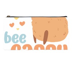 Capybara T- Shirt Bee Cappy - A Cute Capybara And A Bee Illustration T- Shirt Yoga Reflexion Pose T- Shirtyoga Reflexion Pose T- Shirt Pencil Case by hizuto