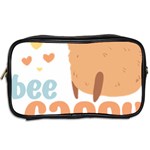 Capybara T- Shirt Bee Cappy - A Cute Capybara And A Bee Illustration T- Shirt Yoga Reflexion Pose T- Shirtyoga Reflexion Pose T- Shirt Toiletries Bag (Two Sides) Back