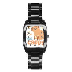 Capybara T- Shirt Bee Cappy - A Cute Capybara And A Bee Illustration T- Shirt Yoga Reflexion Pose T- Shirtyoga Reflexion Pose T- Shirt Stainless Steel Barrel Watch by hizuto