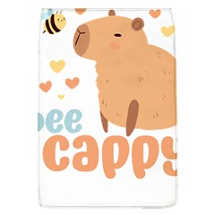 Capybara T- Shirt Bee Cappy - A Cute Capybara And A Bee Illustration T- Shirt Yoga Reflexion Pose T- Shirtyoga Reflexion Pose T- Shirt Removable Flap Cover (l) by hizuto