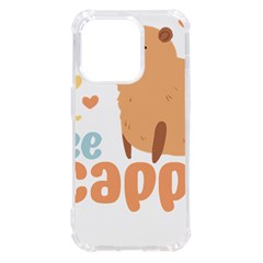 Capybara T- Shirt Bee Cappy - A Cute Capybara And A Bee Illustration T- Shirt Yoga Reflexion Pose T- Shirtyoga Reflexion Pose T- Shirt Iphone 14 Pro Tpu Uv Print Case by hizuto