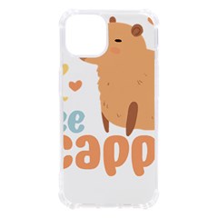 Capybara T- Shirt Bee Cappy - A Cute Capybara And A Bee Illustration T- Shirt Yoga Reflexion Pose T- Shirtyoga Reflexion Pose T- Shirt Iphone 13 Tpu Uv Print Case by hizuto