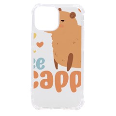 Capybara T- Shirt Bee Cappy - A Cute Capybara And A Bee Illustration T- Shirt Yoga Reflexion Pose T- Shirtyoga Reflexion Pose T- Shirt Iphone 13 Mini Tpu Uv Print Case by hizuto