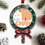 Capybara T- Shirt Bee Cappy - A Cute Capybara And A Bee Illustration T- Shirt Yoga Reflexion Pose T- Shirtyoga Reflexion Pose T- Shirt Metal X Mas Lollipop with Crystal Ornament Front