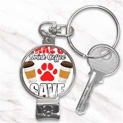 Veterinary Medicine T- Shirt Wake Up Drink Coffee Awesome Vet Med Worker Veterinary Crew T- Shirt Nail Clippers Key Chain by ZUXUMI