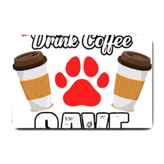 Veterinary Medicine T- Shirt Wake Up Drink Coffee Awesome Vet Med Worker Veterinary Crew T- Shirt Small Doormat by ZUXUMI