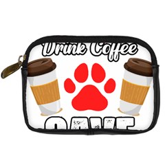 Veterinary Medicine T- Shirt Wake Up Drink Coffee Awesome Vet Med Worker Veterinary Crew T- Shirt Digital Camera Leather Case by ZUXUMI