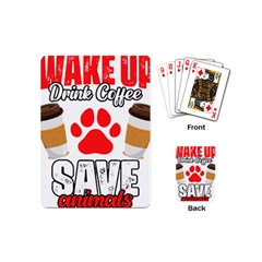 Veterinary Medicine T- Shirt Wake Up Drink Coffee Awesome Vet Med Worker Veterinary Crew T- Shirt Playing Cards Single Design (mini) by ZUXUMI