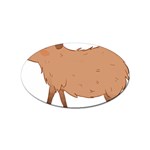 Capybara T- Shirt Cute Capybara Illustration T- Shirt (1) Yoga Reflexion Pose T- Shirtyoga Reflexion Pose T- Shirt Sticker Oval (10 pack) Front