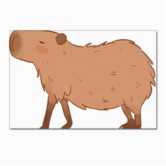 Capybara T- Shirt Cute Capybara Illustration T- Shirt (1) Yoga Reflexion Pose T- Shirtyoga Reflexion Pose T- Shirt Postcards 5  X 7  (pkg Of 10)