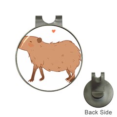 Capybara T- Shirt Cute Capybara Illustration T- Shirt (1) Yoga Reflexion Pose T- Shirtyoga Reflexion Pose T- Shirt Hat Clips With Golf Markers by hizuto