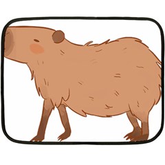 Capybara T- Shirt Cute Capybara Illustration T- Shirt (1) Yoga Reflexion Pose T- Shirtyoga Reflexion Pose T- Shirt Fleece Blanket (mini) by hizuto