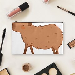 Capybara T- Shirt Cute Capybara Illustration T- Shirt (1) Yoga Reflexion Pose T- Shirtyoga Reflexion Pose T- Shirt Cosmetic Bag (medium) by hizuto