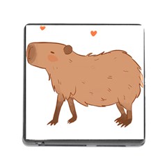 Capybara T- Shirt Cute Capybara Illustration T- Shirt (1) Yoga Reflexion Pose T- Shirtyoga Reflexion Pose T- Shirt Memory Card Reader (square 5 Slot) by hizuto