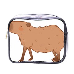 Capybara T- Shirt Cute Capybara Illustration T- Shirt (1) Yoga Reflexion Pose T- Shirtyoga Reflexion Pose T- Shirt Mini Toiletries Bag (one Side) by hizuto