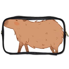 Capybara T- Shirt Cute Capybara Illustration T- Shirt (1) Yoga Reflexion Pose T- Shirtyoga Reflexion Pose T- Shirt Toiletries Bag (two Sides) by hizuto