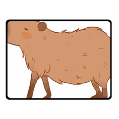 Capybara T- Shirt Cute Capybara Illustration T- Shirt (1) Yoga Reflexion Pose T- Shirtyoga Reflexion Pose T- Shirt Fleece Blanket (small) by hizuto