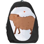 Capybara T- Shirt Cute Capybara Illustration T- Shirt (1) Yoga Reflexion Pose T- Shirtyoga Reflexion Pose T- Shirt Backpack Bag Front