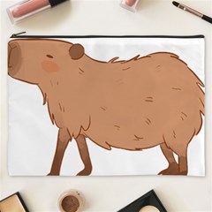 Capybara T- Shirt Cute Capybara Illustration T- Shirt (1) Yoga Reflexion Pose T- Shirtyoga Reflexion Pose T- Shirt Cosmetic Bag (xxxl) by hizuto