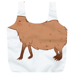 Capybara T- Shirt Cute Capybara Illustration T- Shirt (1) Yoga Reflexion Pose T- Shirtyoga Reflexion Pose T- Shirt Full Print Recycle Bag (xl) by hizuto