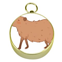 Capybara T- Shirt Cute Capybara Illustration T- Shirt (1) Yoga Reflexion Pose T- Shirtyoga Reflexion Pose T- Shirt Gold Compasses by hizuto