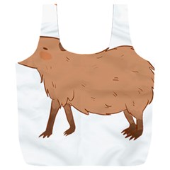 Capybara T- Shirt Cute Capybara Illustration T- Shirt (1) Yoga Reflexion Pose T- Shirtyoga Reflexion Pose T- Shirt Full Print Recycle Bag (xxl) by hizuto