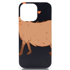 Capybara T- Shirt Cute Capybara Illustration T- Shirt (1) Yoga Reflexion Pose T- Shirtyoga Reflexion Pose T- Shirt Iphone 14 Pro Max Black Uv Print Case by hizuto