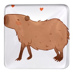 Capybara T- Shirt Cute Capybara Illustration T- Shirt (1) Yoga Reflexion Pose T- Shirtyoga Reflexion Pose T- Shirt Square Glass Fridge Magnet (4 Pack)