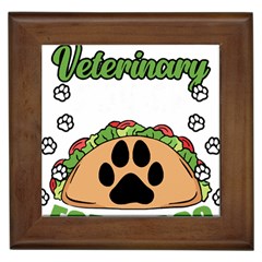 Veterinary Medicine T- Shirt Will Give Veterinary Advice For Tacos Funny Vet Med Worker T- Shirt Framed Tile by ZUXUMI