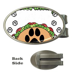 Veterinary Medicine T- Shirt Will Give Veterinary Advice For Tacos Funny Vet Med Worker T- Shirt Money Clips (oval)  by ZUXUMI