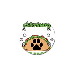 Veterinary Medicine T- Shirt Will Give Veterinary Advice For Tacos Funny Vet Med Worker T- Shirt Golf Ball Marker (4 Pack) by ZUXUMI