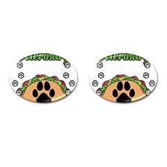 Veterinary Medicine T- Shirt Will Give Veterinary Advice For Tacos Funny Vet Med Worker T- Shirt Cufflinks (oval) by ZUXUMI