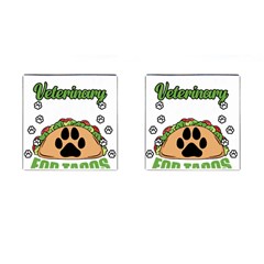 Veterinary Medicine T- Shirt Will Give Veterinary Advice For Tacos Funny Vet Med Worker T- Shirt Cufflinks (square) by ZUXUMI