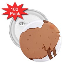 Capybara T- Shirt Cute Capybara Illustration T- Shirt (2) Yoga Reflexion Pose T- Shirtyoga Reflexion Pose T- Shirt 2 25  Buttons (100 Pack)  by hizuto