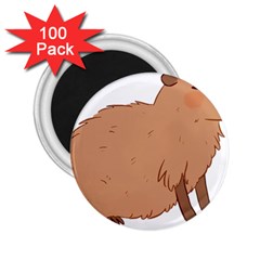 Capybara T- Shirt Cute Capybara Illustration T- Shirt (2) Yoga Reflexion Pose T- Shirtyoga Reflexion Pose T- Shirt 2 25  Magnets (100 Pack)  by hizuto