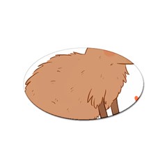 Capybara T- Shirt Cute Capybara Illustration T- Shirt (2) Yoga Reflexion Pose T- Shirtyoga Reflexion Pose T- Shirt Sticker (oval) by hizuto