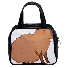 Capybara T- Shirt Cute Capybara Illustration T- Shirt (2) Yoga Reflexion Pose T- Shirtyoga Reflexion Pose T- Shirt Classic Handbag (two Sides) by hizuto