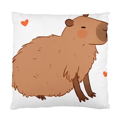 Capybara T- Shirt Cute Capybara Illustration T- Shirt (2) Yoga Reflexion Pose T- Shirtyoga Reflexion Pose T- Shirt Standard Cushion Case (one Side) by hizuto